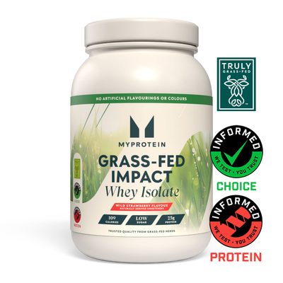 Myprotein Grass-Fed Impact Whey Isolate - Wild Strawberry (Naturally Derived Sweeteners)