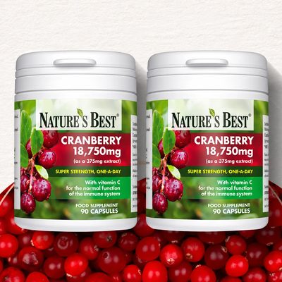 Cranberry Capsules - High Strength with Vitamin C to Support the  Immune System