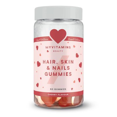 Hair, Skin & Nails Gummies - Double-Layered Heart Edition - Cherry