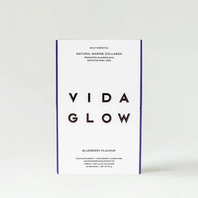 Vida Glow Natural Marine Collagen Blueberry Powder Sachets - For Skin Firmness & Elasticity