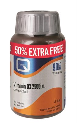Vitamin D 2500IU (50% Extra Free)