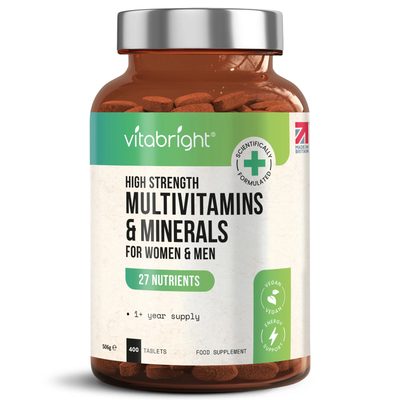 Multivitamin & Minerals - UK Made - 100% RDA - 1 Bottle