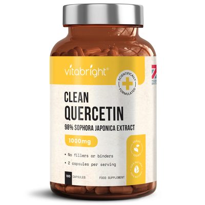 Quercetin Capsules 1000mg - 98% Extract - 1 Bottle