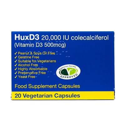 HuxD3 20,000iu Vitamin D3 Colecalciferol