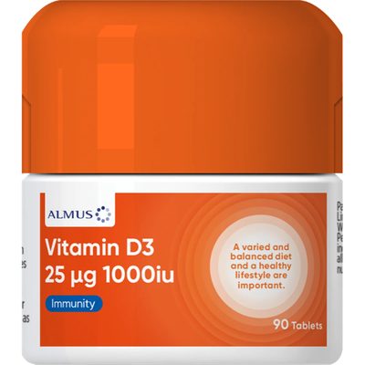Vitamin D3 25UG 90 Tablet