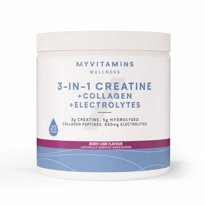 Myvitamins 3-in-1 Creatine + Collagen + Electrolytes - Mixed Berry Lime