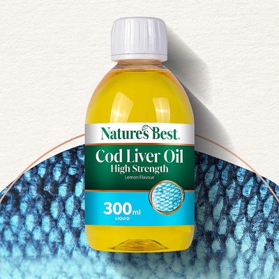 Cod Liver Oil Liquid with Natural Lemon Flavour - Contains Pure Omega 3