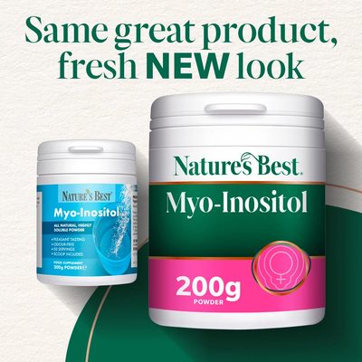 Myo-Inositol Powder 200g - 200 Grams by Nature's Best - Suitable for Women with Pcos