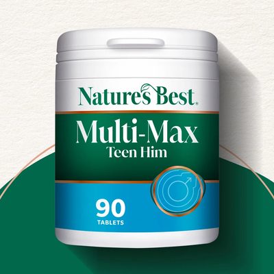 Multi-Max Multivitamin for Teen Him - with Zinc, Vitamin A and Biotin for Teenage Skin Health