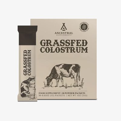 Ancestral Supplements Grass Fed Beef Colostrum Stick Packs - 30 powder packets