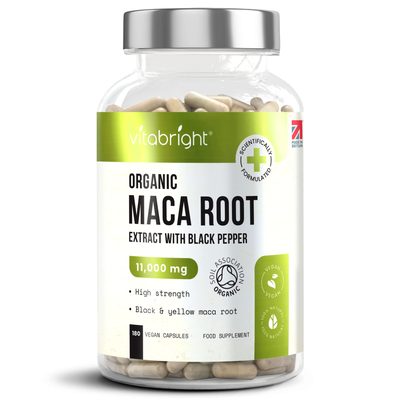 Maca Root - 180 High Strength Organic Capsules - 11,000mg - 1 bottle