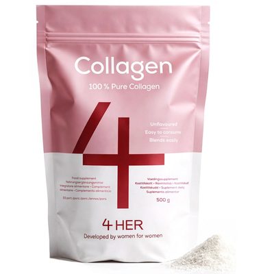 4 HER Collagen Pure 100% Pure Hydrolysed Bovine Collagen Peptides Powder 500g