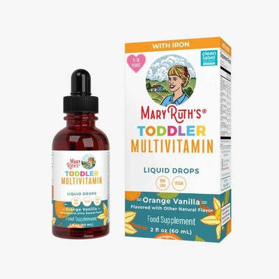 Toddler Multivitamin Liquid Drops With Iron - Vanilla Orange