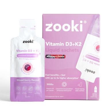 Liposomal Vitamin D3 + K2 3,000iu Mixed Berry Flavour 10ml 14 Sachets