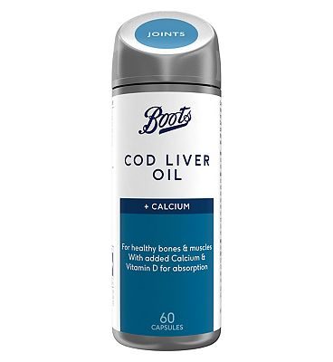 Cod Liver Oil + Calcium 60 Capsules (2 month supply)