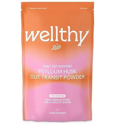 Wellthy by Boots Daily Fibre Psyllium Husk Powder 100g