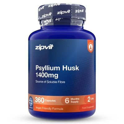 Psyllium Husk 1400mg - 120. 20 days supply. / Zip-Lock Eco Bag