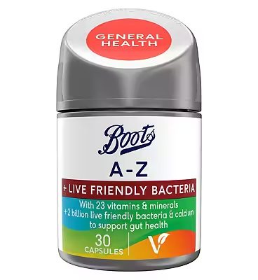 A-Z Multivitamin + Live Friendly Bacteria 30 Capsules