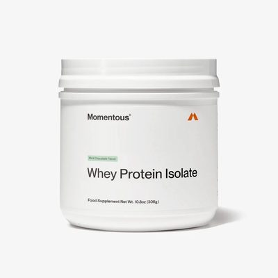 Momentous Grass-Fed Whey Protein Isolate Powder Tub - Limited Edition Mint Chocolate
