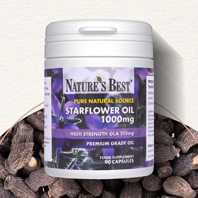 Starflower Oil 1000mg - High Strength, Guaranteed Level of 215Mg Gla