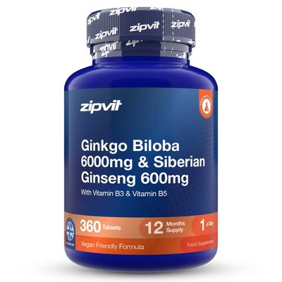 Ginkgo Biloba 6000mg and Siberian Ginseng 600mg Complex