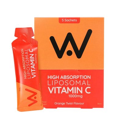 Well. Actually. Liposomal Vitamin C Sachets 5 Pack 1000mg Orange Twist Flavour 5 Satches