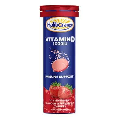Haliborange Vitamin D 1000iu Strawberry Effervescent 20 Tablets