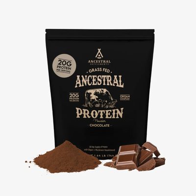 Ancestral Supplements Ancestral Protein Powder - Chocolate - 1.64 lb