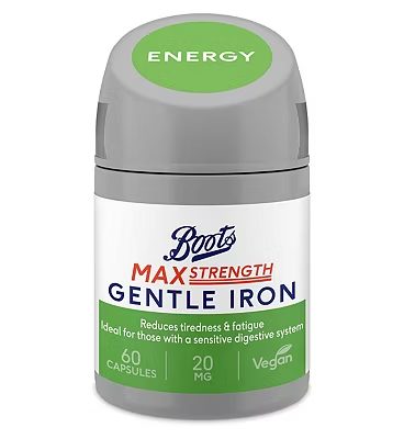 Max Strength Gentle Iron 20 mg, 60 Capsules