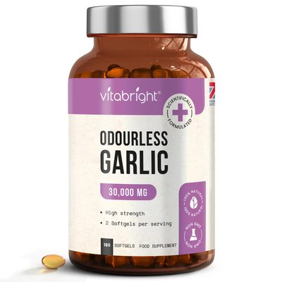 Garlic Capsules - High Strength 30,000mg - 1 Bottle