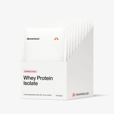 Momentous Grass Fed Whey Protein - Strawberry 10 Travel Packs - 10 travel packs