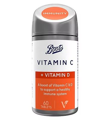 Vitamin C + Vitamin D, 60 Tablets