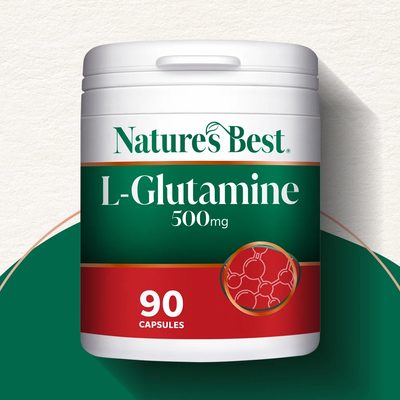 L-Glutamine 500mg Capsules - for Nutritional Support, Vegan Friendly