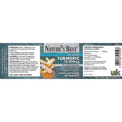 Turmeric 10,000mg Fast Release - Fast Release, One-a-Day