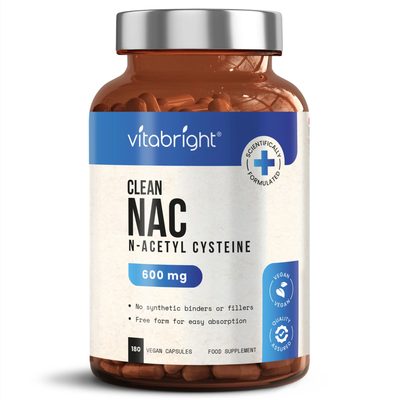NAC - N-Acetyl Cysteine 600mg 180 x Vegan Capsules - Max Strength - 1 Bottle