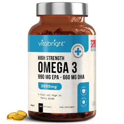 Omega 3 Capsules - Fish Oil - 4 bottles