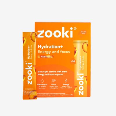 Zooki Hydration+ Energy and Focus - Peach Flavour