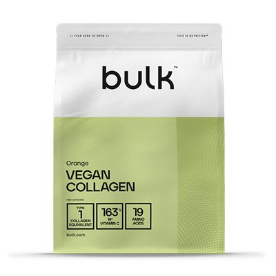 Vegan Collagen Powder - Orange - Added Vitamin C - Vegan Protein Drink - Healthy Skin & Hair Supplement