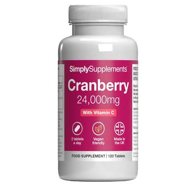 Cranberry Tablets 24,000mg with Vitamin C 160mg