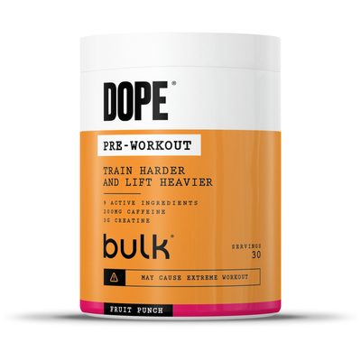 Dope Pre-Workout (30 serv) - Fruit Punch - Energy Drink - Gym Supplement - Bulk