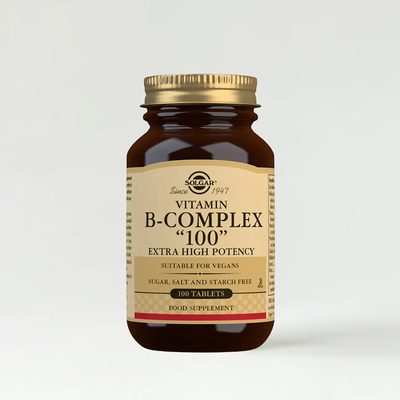 Vitamin B-Complex "100" Extra High Potency Vegetable Capsules