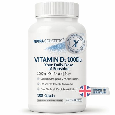 Vitamin D3 1000iu - Bone Muscle & Teeth Calcium Balance