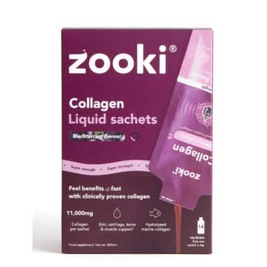 Super Strength Marine Collagen 11,000mg, Blackcurrant Flavour 18.5ml, 30 Sachets