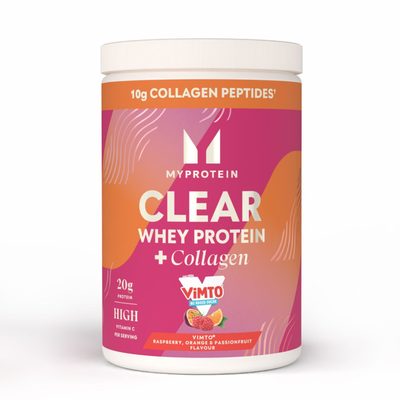 Myprotein Clear Whey Protein + Collagen - Vimto Raspberry, Orange and Passionfruit